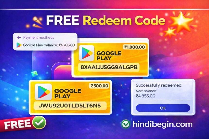 Google Play 1000 Free Redeem Code Everyday